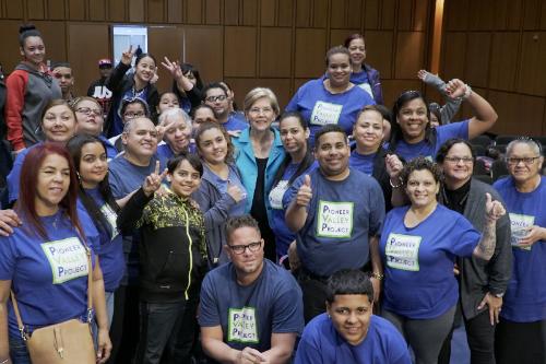 warren with puerto rican families in Mass